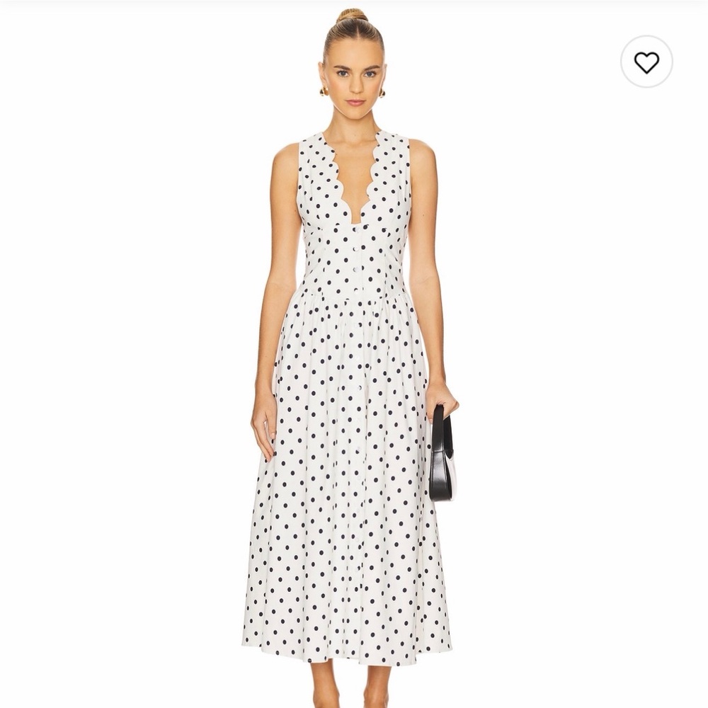 WeWoreWhat Black and White Polka Dot Maxi Dress